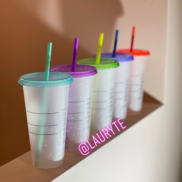 Starbucks Color Changing Confetti Reusable Cups - Picture 5 of 7